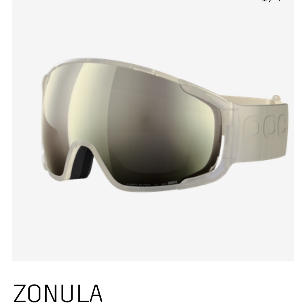 Raw white ski goggle + spare lens